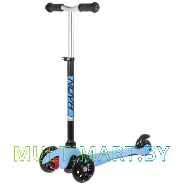 Самокат Novatrack Disco-Kids Basic 120H.DISCOKIDS.BBL20 (черный/голубой, 2020)